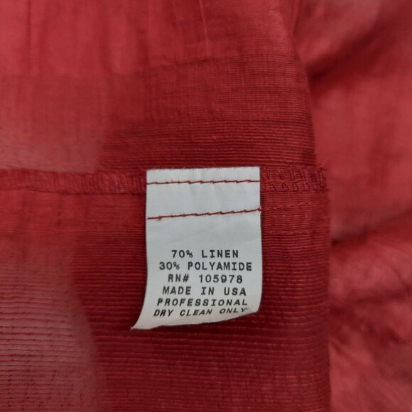 De Taille Womens 2-Piece Sleeveless Blouse With Long Sleeves Top Size Medium Red - Picture 6 of 12